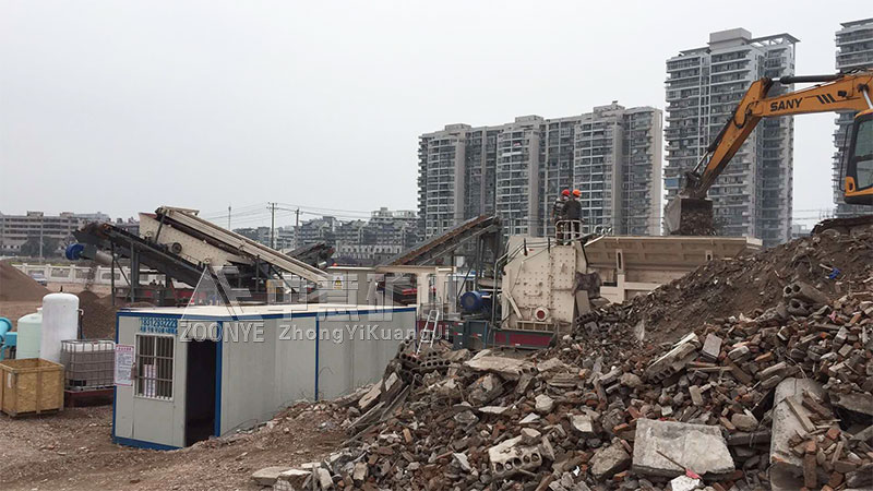開封順達建筑垃圾再生利用現(xiàn)場